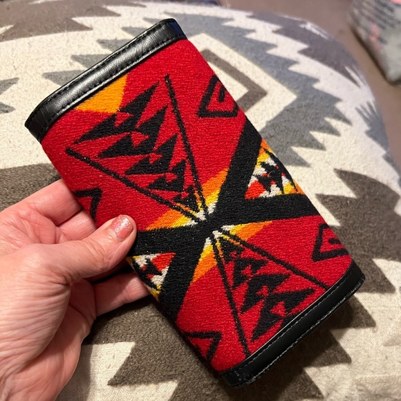 SOLD **Wallet Wool Indian Saddle blanket southwestern tribal - Picture 3 of 11